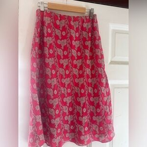 Vintage gap 100% silk midi skirt